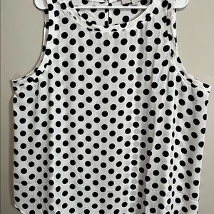 Loft Plus Shell - Size XXL - White with Black polka dots